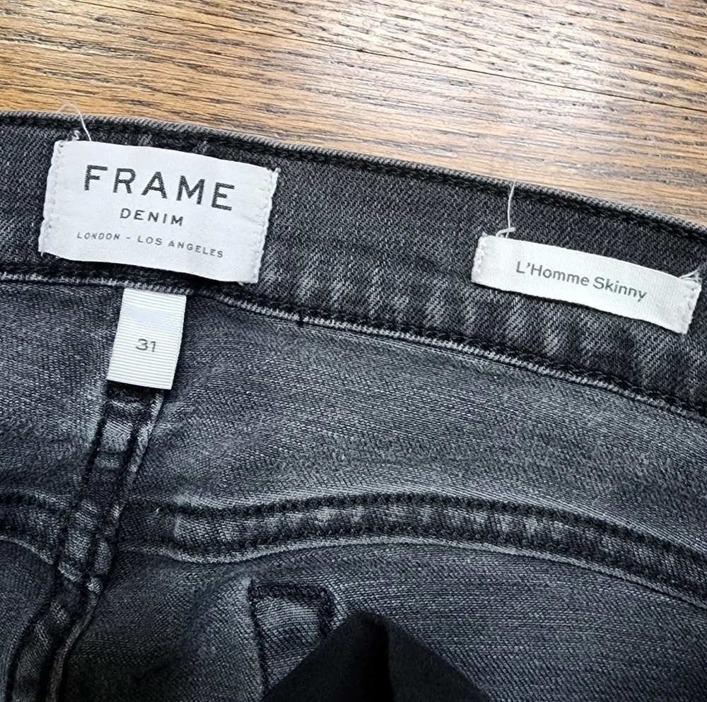 Frame L'Homme Skinny Gray Jeans Size 31